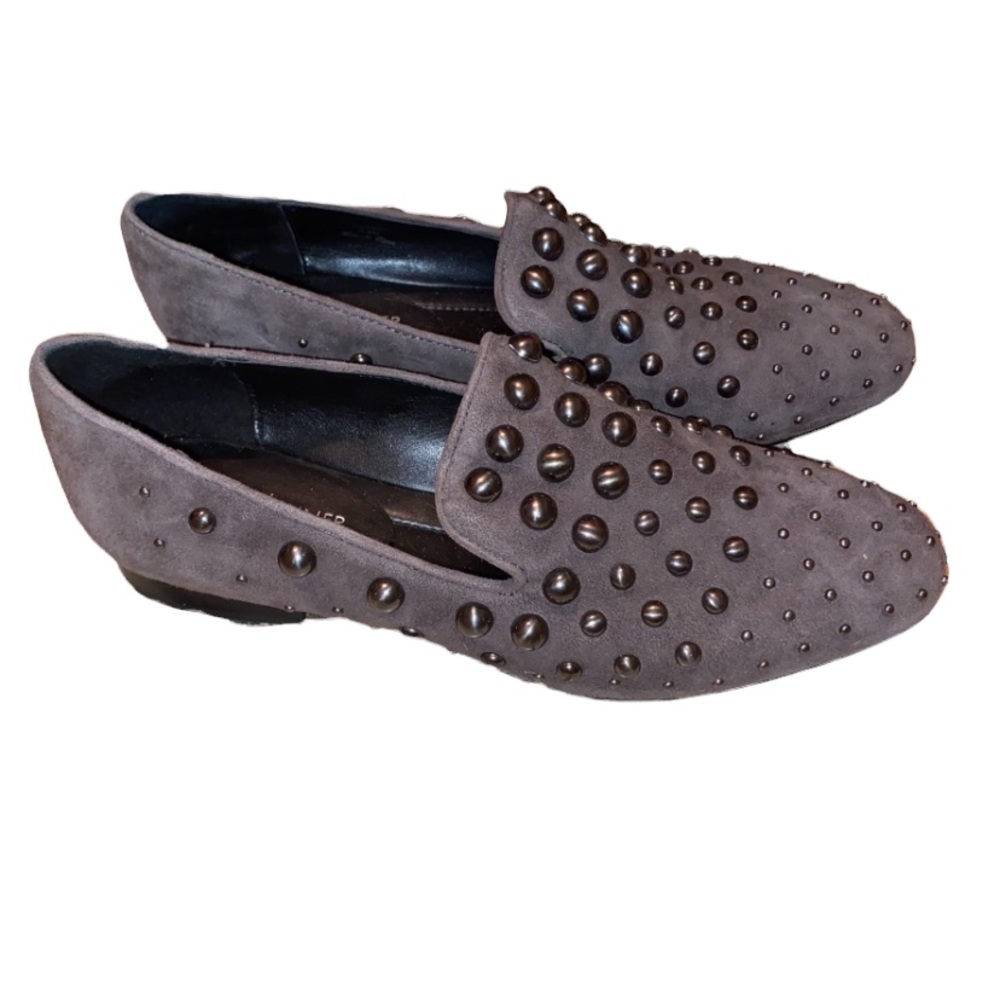 Donald J Pliner Rebel Studded Leather Smoking Loafers Size 6.5 M